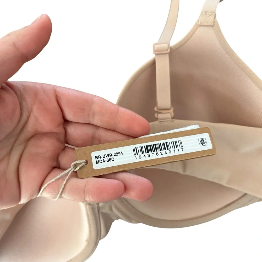 Skims Kim Kardashian Fits Everybody T-Shirt Demi Bra in Mica Nude Size 36C - Picture 4 of 5